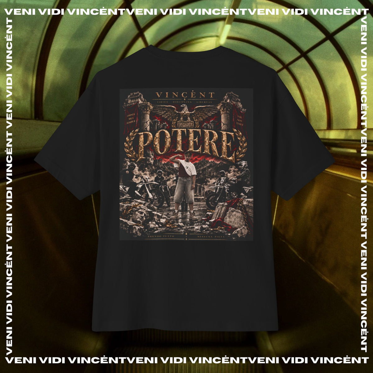 Copy of VENI VIDI VINCĖNT (ALEA IACTA EST) - OVERSIZED BOXY TEE