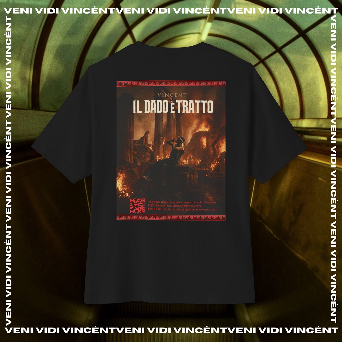 VENI VIDI VINCĖNT (ALEA IACTA EST) - OVERSIZED BOXY TEE